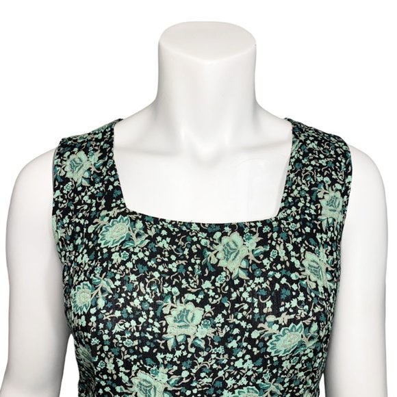 VINTAGE 90's Rabbit Rabbit Teal Maxi Cottagecore Dress - Picture 3 of 7